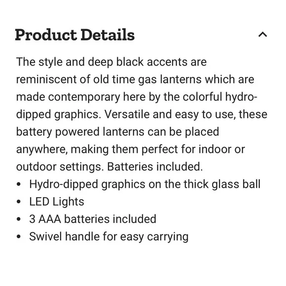 REGAL LED Lantern Battery Glass MultiColor Hanging/Tabletop YARD GARDEN DECOR - Picture 10 of 12